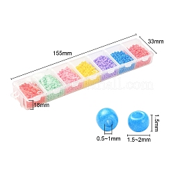 3500 pz 7 colori 12/0 perline di semi rotonde in vetro con vernice da forno&nbsp;SEED-YW0001-26