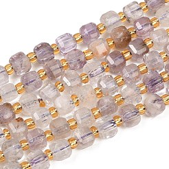 Stränge aus natürlichen violetten Phantomquarz-/violetten Lodolithquarzperlen&nbsp;G-Z147-A04-01