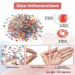 500pcs perles de verre transparentes&nbsp;FIND-CJ0002-77