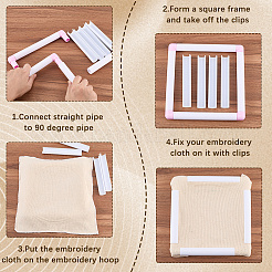 3 Stück 3 Stile Kunststoff Kreuzstich Stickrahmen&nbsp;DIY-CP0012-44B