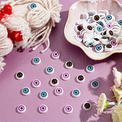 60 Stück 2 Farben Harzpuppen-Bastel-Augäpfel&nbsp;FIND-PH0007-72