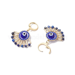 Orecchini leberback fatti a mano con malocchio in lume&nbsp;EJEW-MZ00352-03