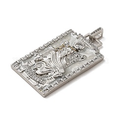 Pendentifs en laiton avec micro pavé de zircone cubique et émail&nbsp;KK-H458-01P-19