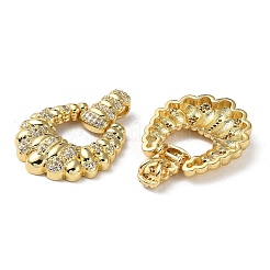 Ciondoli in ottone con placcatura a cremagliera con micro pavé di zirconi chiari&nbsp;KK-M268-03G