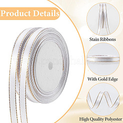 Ruban en polyester bordé d'or pour emballage cadeau&nbsp;OCOR-CY0004-78