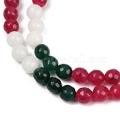 Chapelets de perles de jade blanche naturelle&nbsp;G-P580-A02-01
