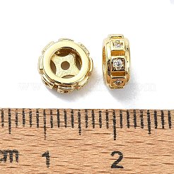 Placcatura a cremagliera in ottone micro pavé di perle di zirconi trasparenti&nbsp;KK-U014-07G