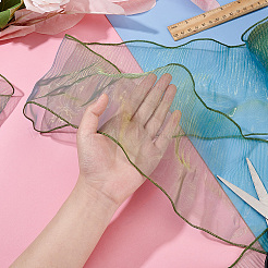 Plissiertes Spitzenbesatzband aus Polyester in Meerjungfrau-Farbe&nbsp;DIY-WH0401-58A