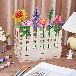Holzpuzzle Blumenvase&nbsp;DJEW-WH0058-40