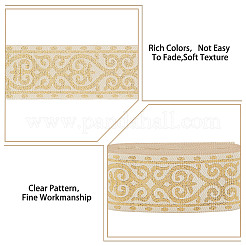 Ruban coeur jacquard polyester style ethnique 7m&nbsp;SRIB-WH0026-16