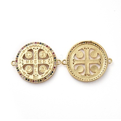 Tonos dorados latón micro pavé cubic zirconia enlaces&nbsp;KK-I658-26B