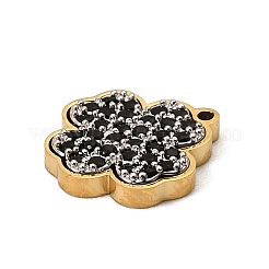 Breloques en acier inoxydable 304 micro pavé de zircones cubiques&nbsp;STAS-I356-04G-07