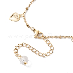 Braccialetti con ciondoli di perline rotonde di cristallo di quarzo naturale&nbsp;BJEW-JB12029-03