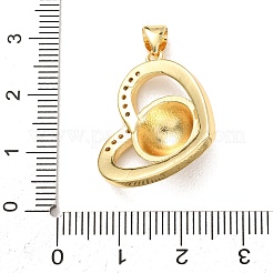 Pendentifs en laiton zircon cubique transparent&nbsp;KK-P352-04E-G