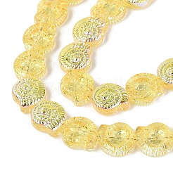 Chapelets de perles en verre transparent électrolytique&nbsp;EGLA-Q136-02A-07