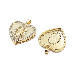 Colgante micropavé cubic zirconia de latón&nbsp;KK-Q006-22G-01