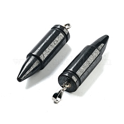 Natürliche schwarze spitze Steinanhänger&nbsp;G-A231-03D