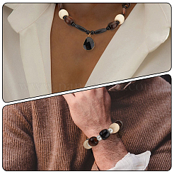 180 Stück 6 Stile gefärbte Naturholzperlen&nbsp;WOOD-PA0001-28