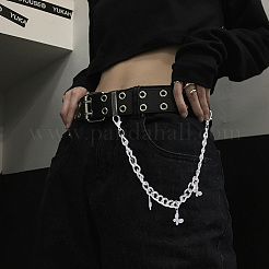 Cadenas para correas de botas con dijes de mariposa y rhinestone de aleación&nbsp;AJEW-WH20048-21P