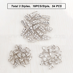 18 pezzo di perlina esagonale con ciondolo in ottone&nbsp;KK-FH0002-01