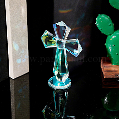 Ornamenti da esposizione in vetro incrociato&nbsp;DJEW-WH0103-021A