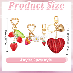 8 pendentif décoratif en alliage émaillé&nbsp;HJEW-DR00272