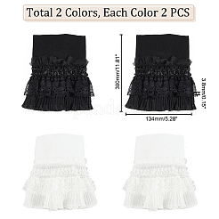 Ahademaker 2 Sets 2-Farben-Polyester-Ärmel&nbsp;AJEW-GA0004-99