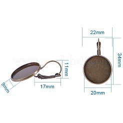 Ottone risultati leverback orecchino&nbsp;KK-PH0026-01AB-NF