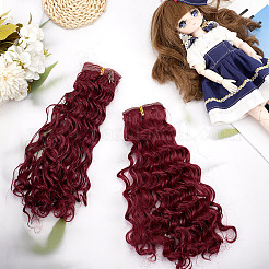 Hochtemperaturfaser lange Nudeln Dauerwelle lockige Frisur Puppe Perücke Haar&nbsp;DIY-WH0683-06C