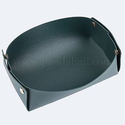 Faltbare Aufbewahrungsbox aus PU-Lederkorb&nbsp;AJEW-WH20010-62A