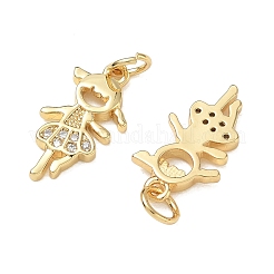 Pendentifs en laiton zircon cubique transparent&nbsp;CU-CBA9AFC-01G-16