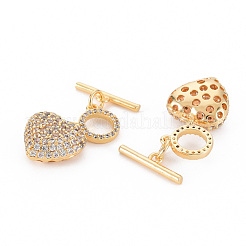 Fermagli a ginocchiera in zircone chiaro micro pavè di ottone&nbsp;KK-S354-295B-01-NF