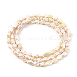 Electroplate opaco colore solido perle di vetro fili&nbsp;EGLA-G036-B-FR03