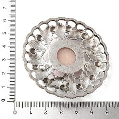 Legierung Pavé gefärbt rot synthetische Türkis flache runde mehrsträngige Verbinder&nbsp;FIND-M052-03P-NR