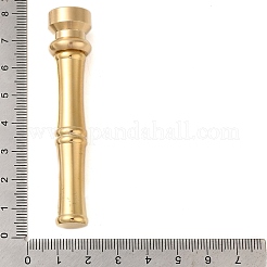 Goldfarbener Wachssiegel-Stempelkopf aus Messing mit bambusstabförmigem Griff&nbsp;LS-STAM-K001-05G-F