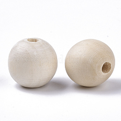 Perle di legno non finite naturali&nbsp;WOOD-S651-A18mm-LF