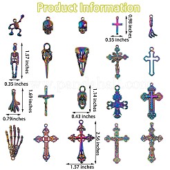 20 Stück Charms & Anhänger aus chirurgischem Edelstahl 316l & große Anhänger&nbsp;JX095A