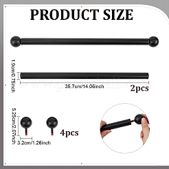 2 borsa di supporto per scala a braccio trasversale per lampione da esterno in ferro&nbsp;FIND-PH0061-76EB