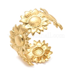 Brazaletes de acero inoxidable 304 para mujer&nbsp;AJEW-P127-19G