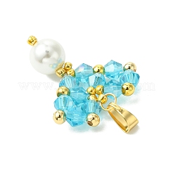 Perle di conchiglia pendenti in vetro&nbsp;PALLOY-MZ00432-03