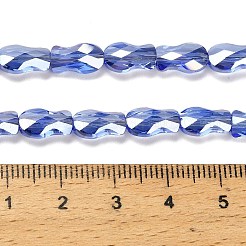 Chapelets de perles en verre électroplaqué&nbsp;EGLA-P066-01A-AB05