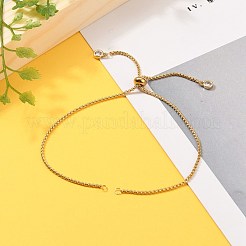 Verstellbares 304 Edelstahl-Boxketten-Schiebearmband/Bolo-Armbänder herstellen&nbsp;AJEW-JB00781-02