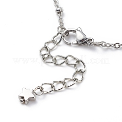 Bracciale con ciondolo a forma di stella in acciaio inossidabile 304 con catene satellitari per donna&nbsp;BJEW-JB08842