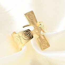 Offene Manschettenringe aus Edelstahl 304&nbsp;RJEW-S623-01G