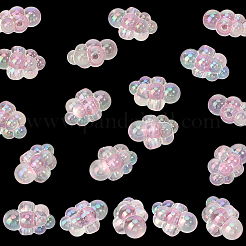 35pcs perles acryliques irisées arc-en-ciel placage uv&nbsp;PACR-PA0001-23A