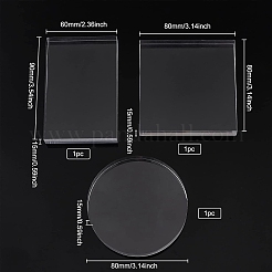 3 Stück transparente Acryl-Displaysockel in 3 Stilen&nbsp;AJEW-FG0001-52