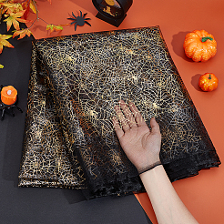Polyester-Netzstoff mit Halloween-Motiv&nbsp;DIY-WH0661-37A