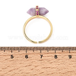 Offene Manschettenringe aus Messing mit Mikropavé und Zirkonia für Damen&nbsp;GG-CBA0B5A-03G-02