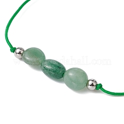 8 Stück 8-teiliges Set aus natürlichen gemischten Edelsteinnuggets und geflochtenen Perlenarmbändern&nbsp;BJEW-JB09590