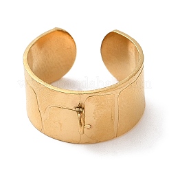 Placcatura ionica (ip) 304 componenti ad anello con polsino aperto in acciaio inossidabile&nbsp;STAS-C079-04G